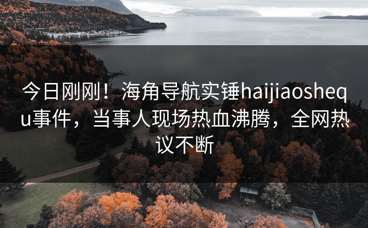 今日刚刚！海角导航实锤haijiaoshequ事件，当事人现场热血沸腾，全网热议不断
